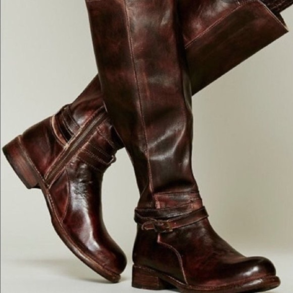 Bed Stu Bristol Dark Brown Leather Boots